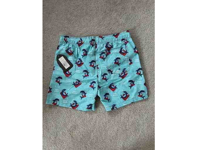 Bathing Suit: SHARK BLUE (Large, Party Sharks, New)