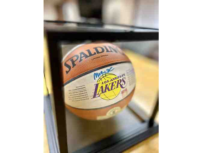 Own a Piece of Basketball History: Signed Spalding Lakers Basketball by Magic Johnson