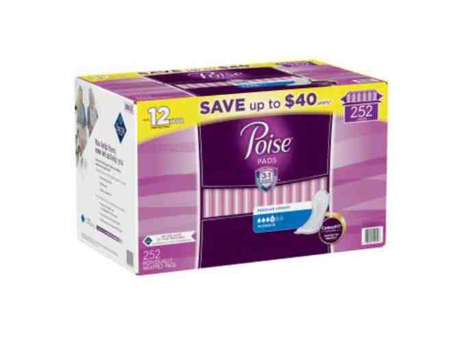 50945-01: Poise Postpartum Incontinence Pads, Moderate Absorbency, Regular Length, 252 CT
