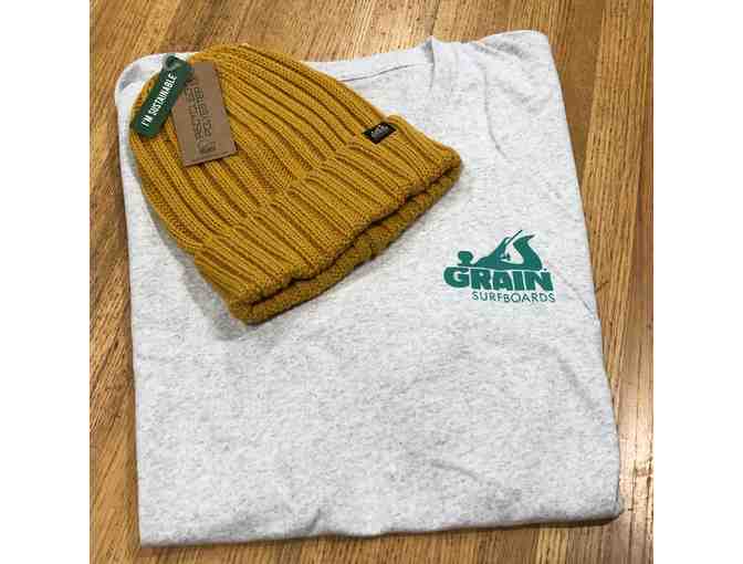 Grain Surfboard T-shirt and Beanie - Photo 1