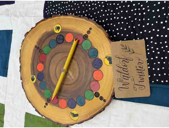 Handmade Quilted Twister and wood spinner