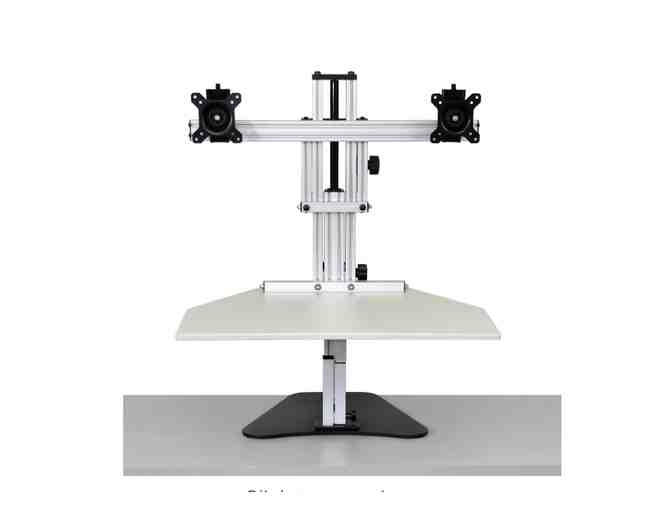 Ergo Desktop Kangaroo Elite 28'W Adjustable Height Desk Converter, Putty