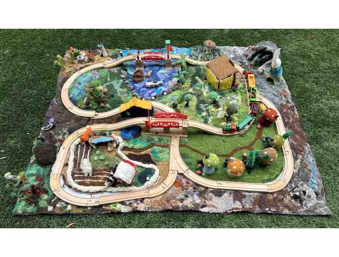 Wooden Train Set & Felted Playscape - OCS Legacy Item