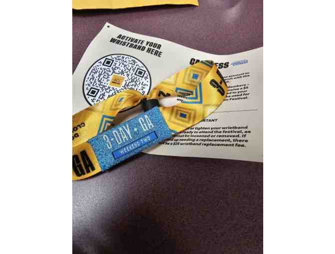 ACL Wristband 3-Day General Admission - One GA Wristband for Weekend Two