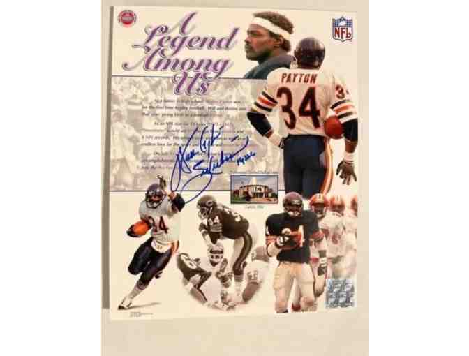 Chicago Bears Walter Payton Autographed Display