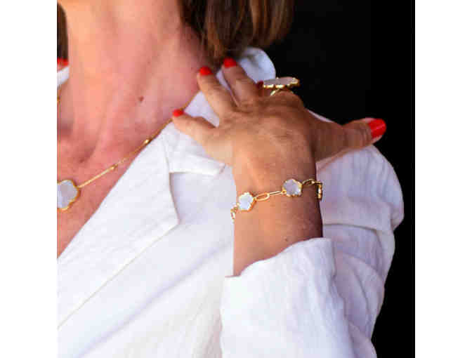 Gangster Glam: Exquisite Mother-of-Pearl Bracelet