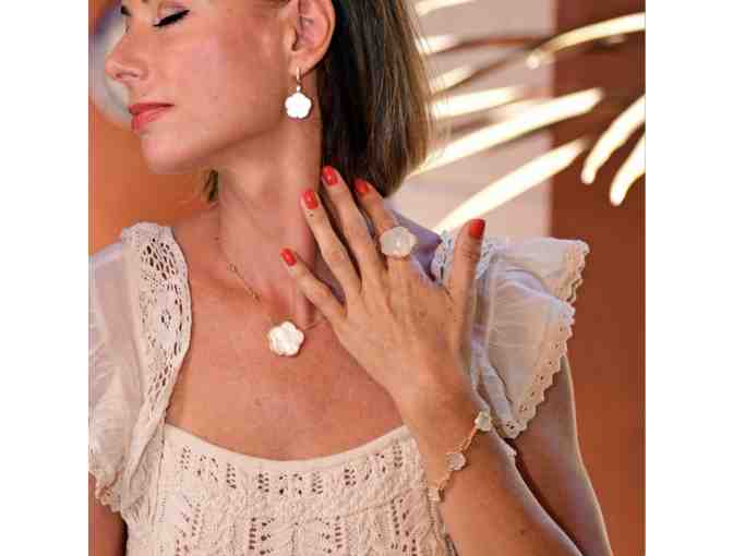 Murder Mystery Elegance: Stunning Mother-of-Pearl Earrings