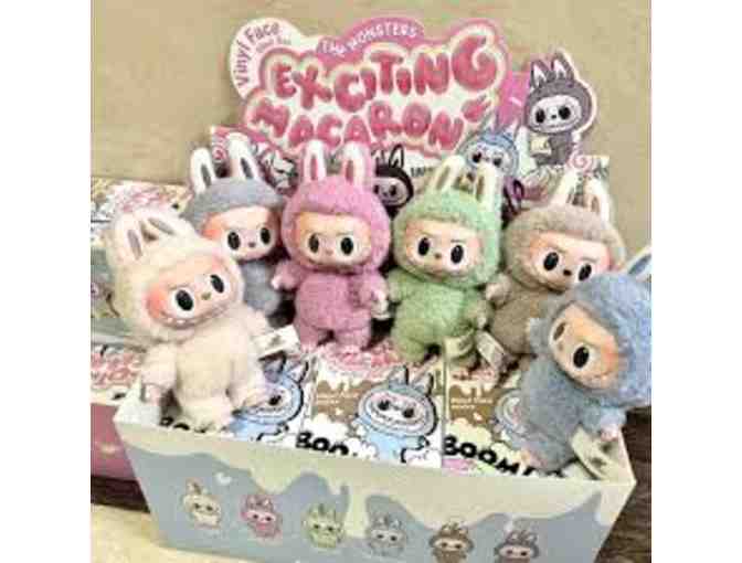 A Labubu from the Monsters Exciting Macaron Vinyl Blind Box Collectible Series