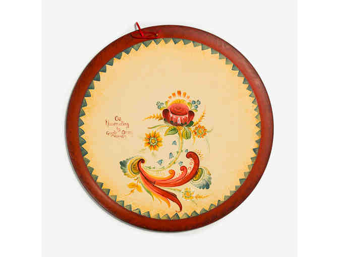 Plate with Os rosemaling by Gayle Oram