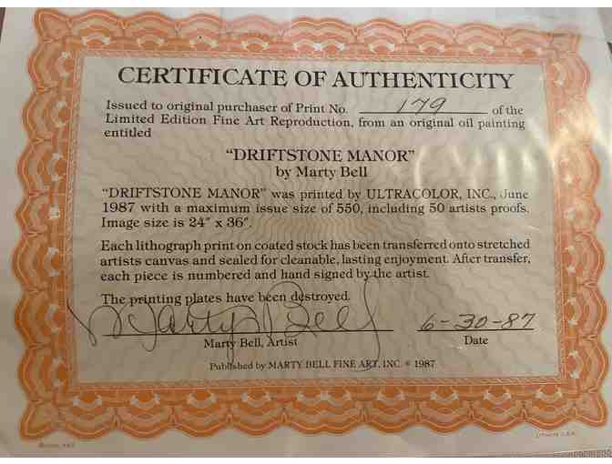 'DRIFTSTONE MANOR' LTD Edition Fine Arts Reproduction by Marty Bell