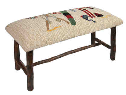 "Ski Rack" Hickory Bench from Chandler 4 Corners