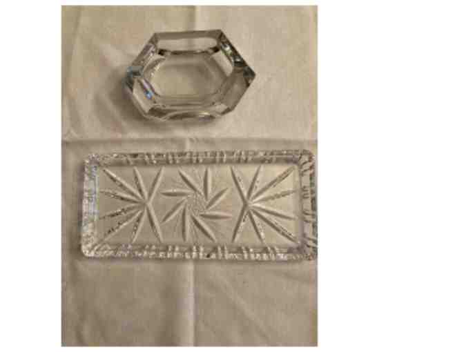 Antique Glass Ashtray - Photo 1