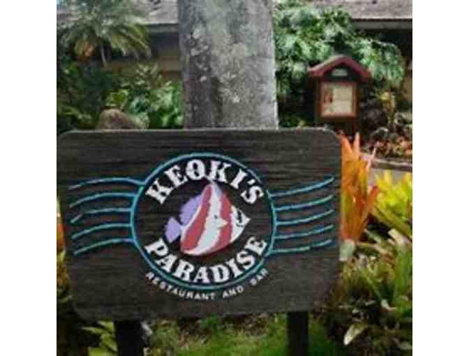 Keoki's Paradise $100 Gift Certificate