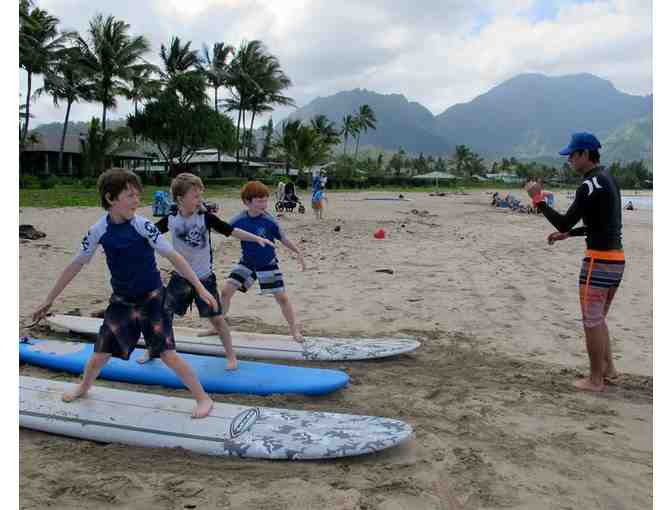 Hanalei Surf School Paddle Boarding for 4