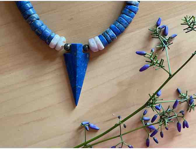 Lapis Heishi Necklace, Remember Kauai