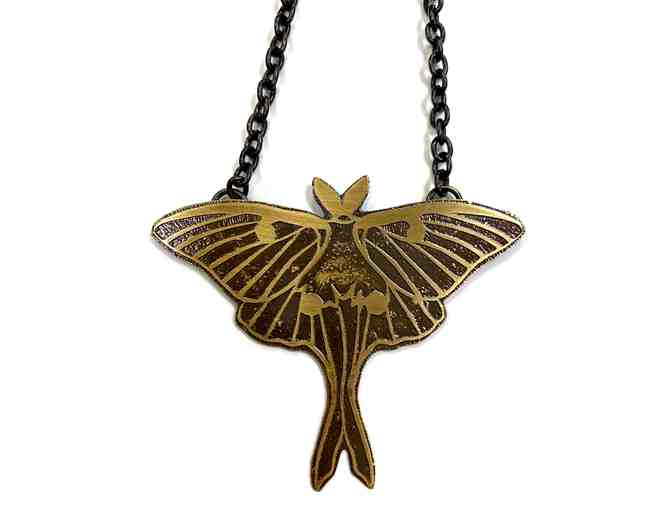 Luna Moth Brass Pendant (ZoeZero Designs)