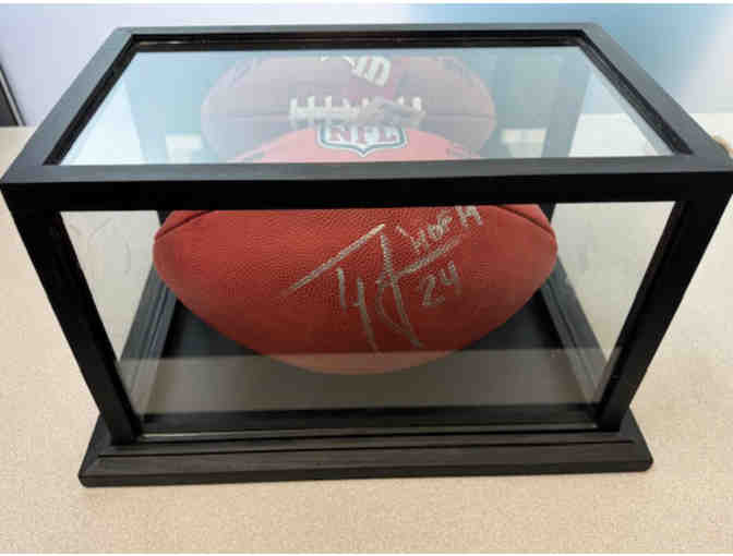 Autographed Ty Law Football - New England Patriots/Pro Football Hall of Fame