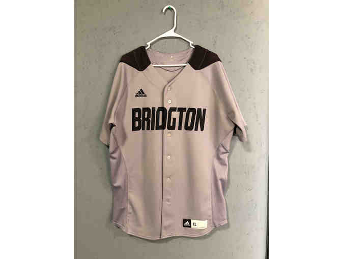 Z Game-Worn Bridgton Academy Baseball Jersey Adidas Grey #22