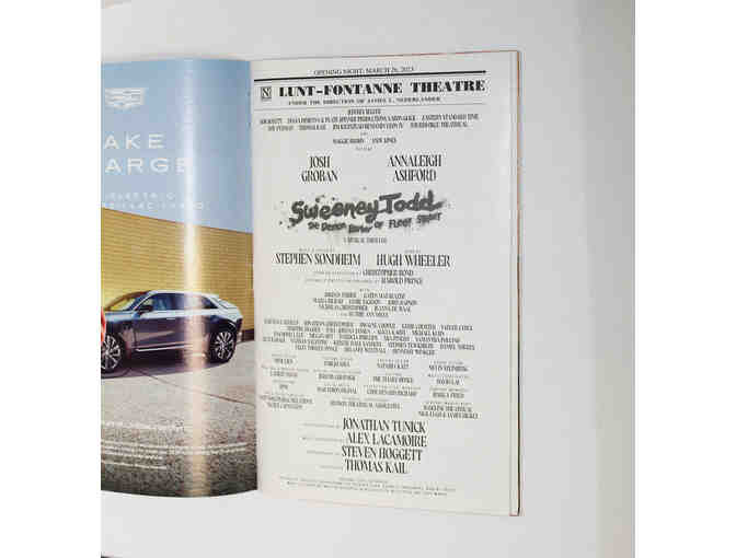 Annaleigh Ashford, Josh Groban & cast-signed Sweeney Todd opening night Playbill