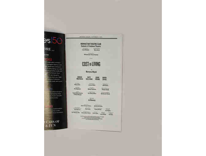 Gregg Mozgala, Katy Sullivan full cast-signed Cost of Living Playbill