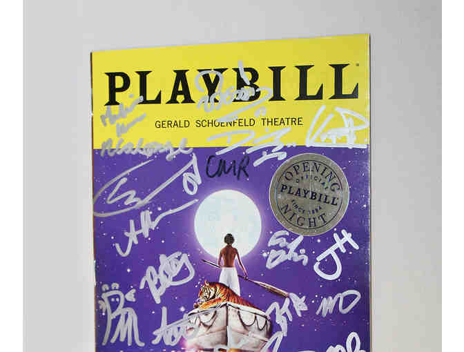 Hiran Abeysekera & cast-signed Life of Pi Opening Night Playbill