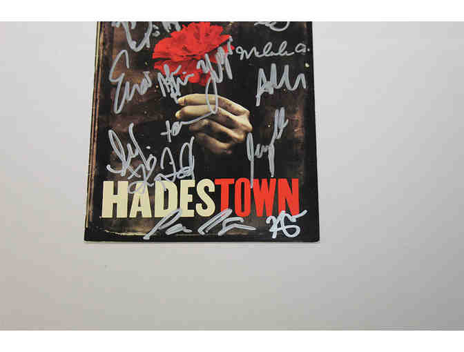 Hadestown Amber Gray stage-worn hair piece & full cast-signed Opening Night Playbill