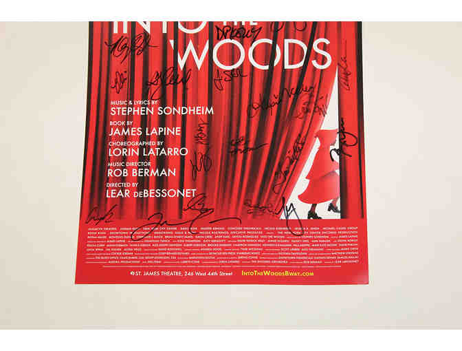 Stephanie J Block, Gavin Creel, Montego Glover, Andy Karl & cast-signed Into the Woods 2022 poster