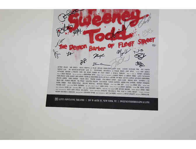Annaleigh Ashford, Josh Groban, Gaten Matarazzo & cast-signed Sweeney Todd Poster