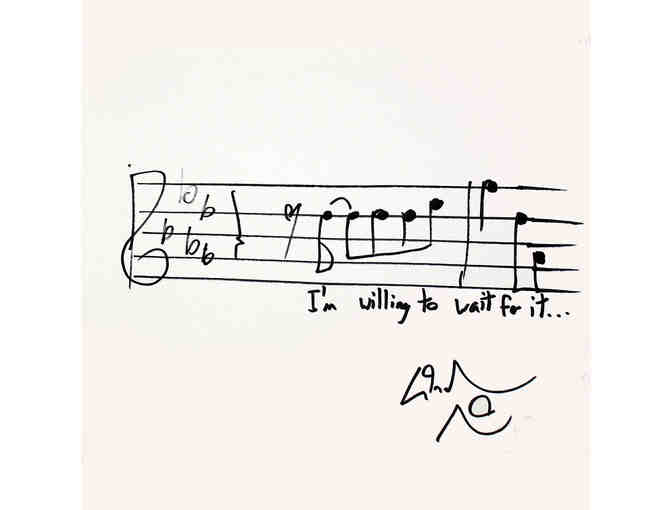 Don't "Wait For" This Lin-Manuel Miranda Handwritten and Signed Hamilton Musical Phrase - Photo 1