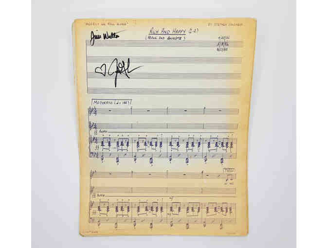 Jonathan Groff-Signed Merrily We Roll Along Handwritten Score