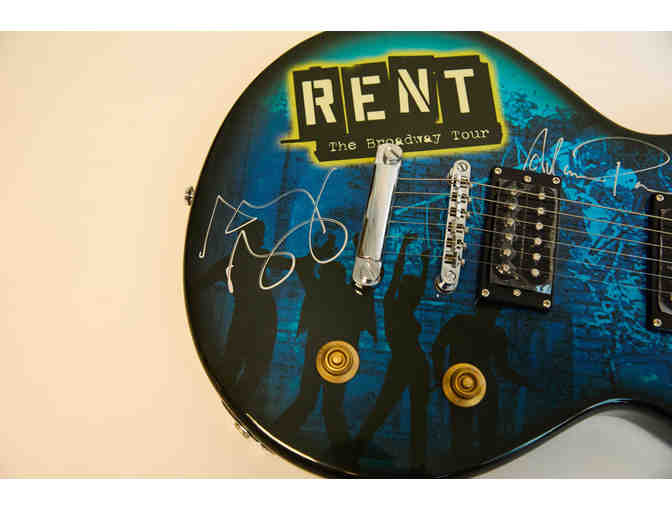 Adam Pascal and Anthony Rapp-Signed Rent Guitar