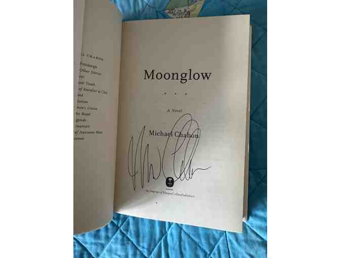 Moonglow: A Novel by Michael Chabon Signed first edition with library cover,