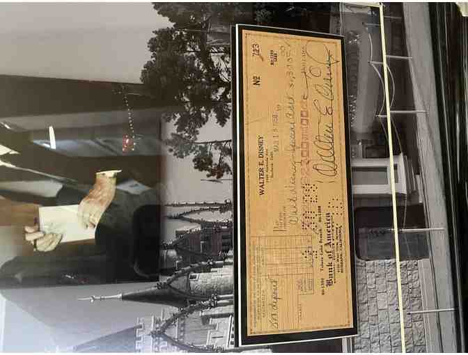 Walt Disney Autographed Framed Replica Check