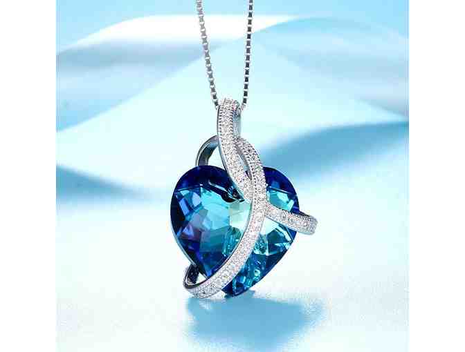 EleQueen Silver Plated Courageous Heart Necklace