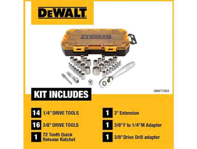 Dewalt 34 Piece Drive Socket Set from Fasteners, Inc.