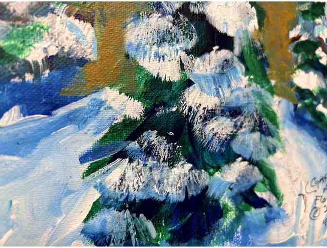 Winter Wonderland Pine Trees Painting by Cynthia Flowers from Acea Studio