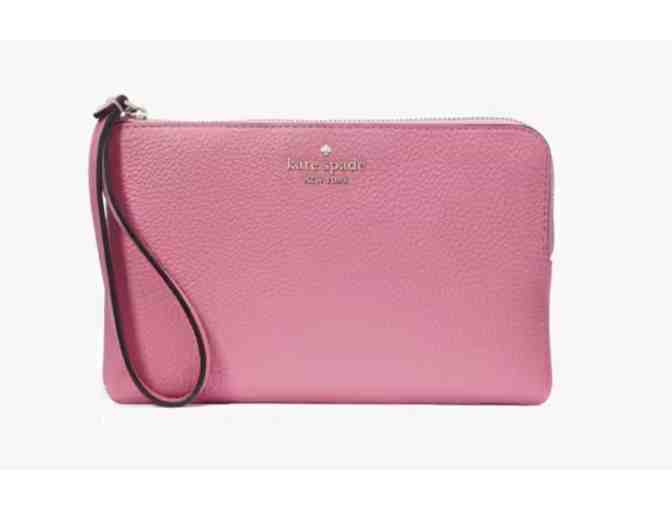 Opening Bid Reduced! Kate Spade Leila Medium L-Zip Wristlet - Blossom Pink - Photo 1