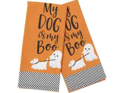 Isaac Mizrahi NY My Dog is My Boo Halloween Kitchen Towels - 2-Pack