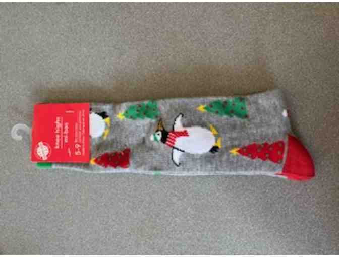 Christmas House Penguin Knee Highs - Photo 1