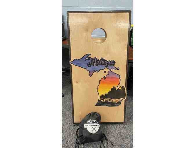 Custom-Made Michigan Cornhole Boards