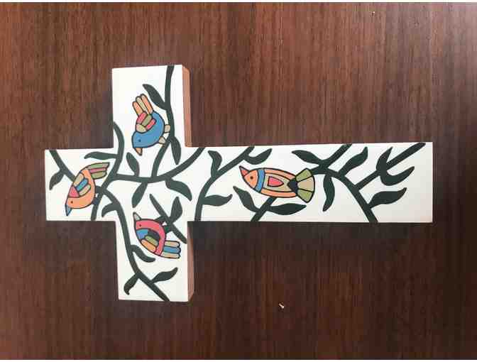 Birdsong Painted Cross
