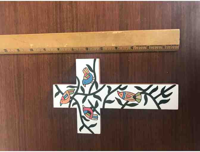 Birdsong Painted Cross