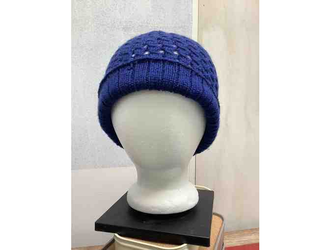 Hand-Knit Royal Blue Hat