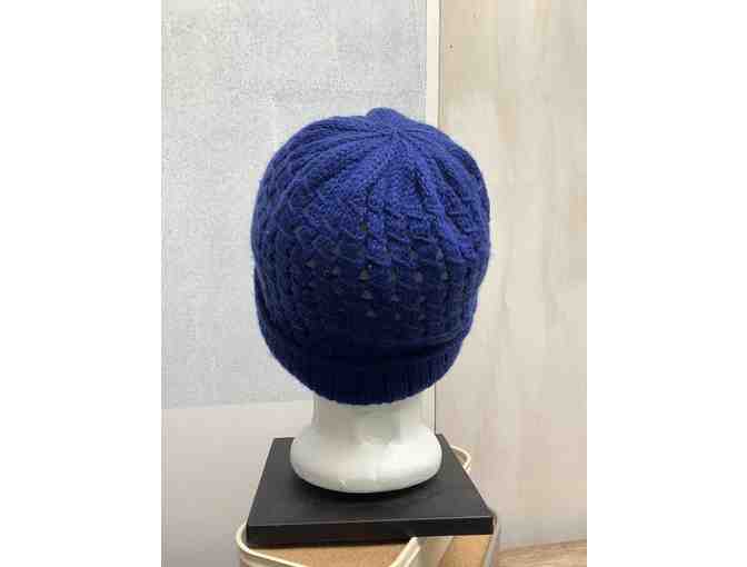 Hand-Knit Royal Blue Hat