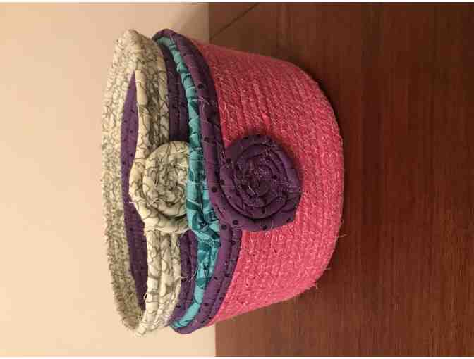 Fabric Wrapped Rope Basket