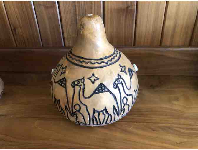 Tana Carved Gourd Nativity