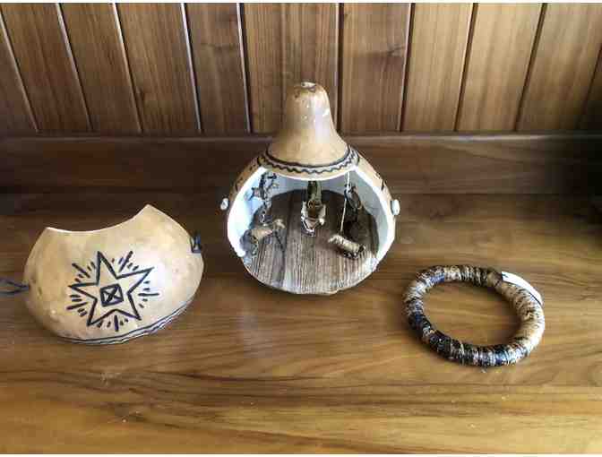 Tana Carved Gourd Nativity
