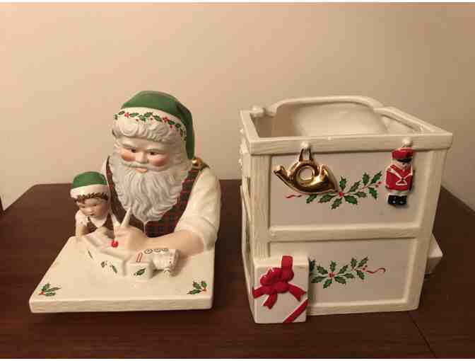 Lenox Santa Workbench Cookie Jar