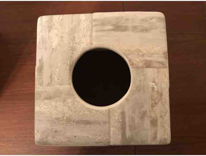 Quarry Ceramic Waste Receptacle and Tissue Box Cover