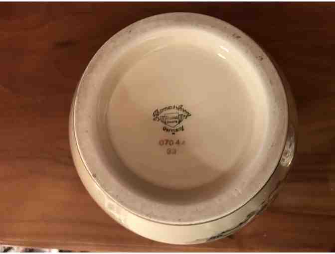 Thomas Ivory Bavaria Porcelain Urn with Gold Trim